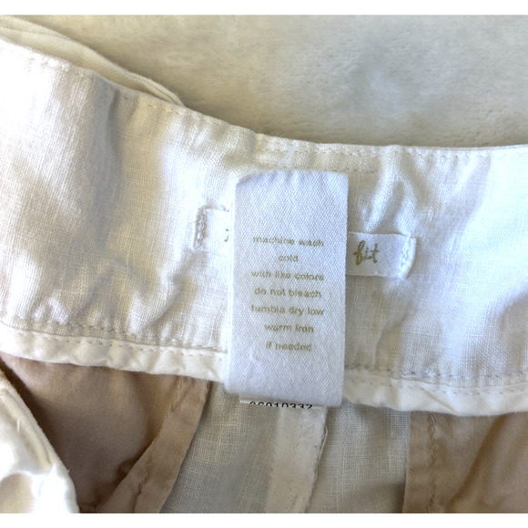 London Jean Linen Pants Women's "The Marisa Fit" Sz 6 White Wide Leg Beachy - Picture 8 of 9